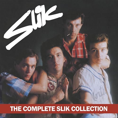 Album cover featuring four young men with the band name Slik in white text.