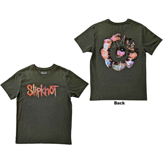 Black unisex T-shirt featuring Slipknot branding and Adderall-themed graphic print on the back.