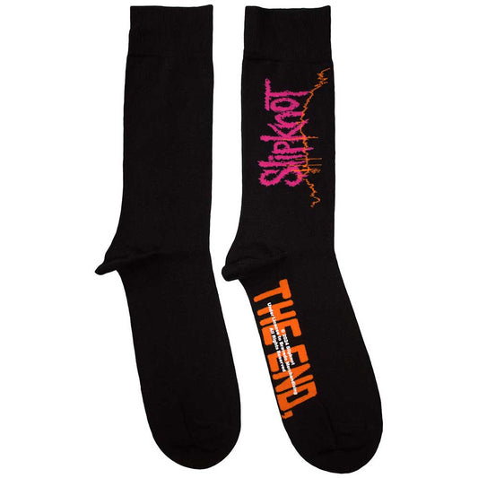 Black ankle socks featuring the Slipknot logo and The End So Far album artwork.