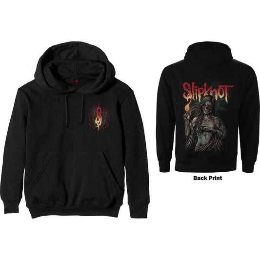 Black Slipknot hoodie with large “Burn Me Away” back print, size XX-Large.