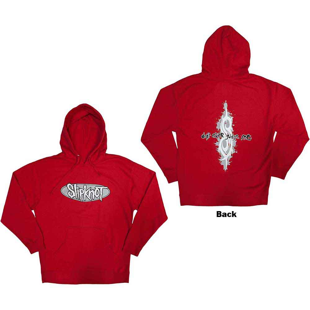 Black Slipknot hoodie with large back print, size XX-Large.