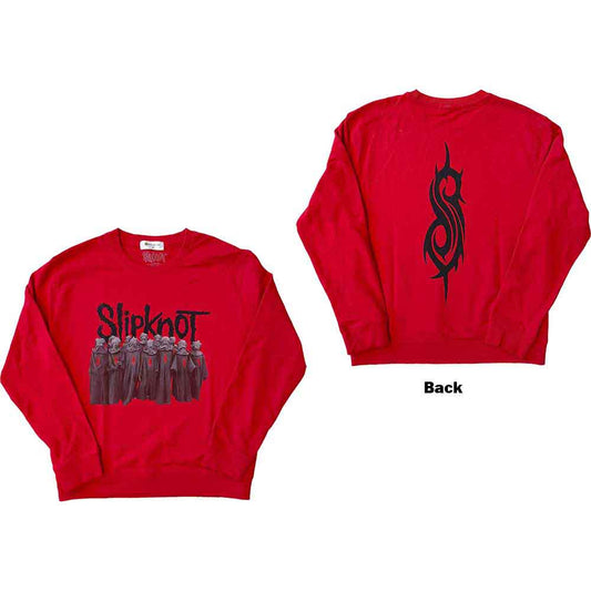 Black unisex sweatshirt featuring a large Slipknot choir graphic printed on the back.