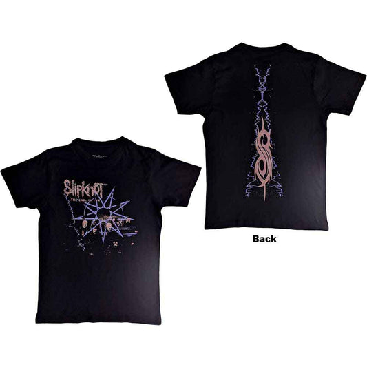 Black Slipknot t-shirt with band photo on back, size small.