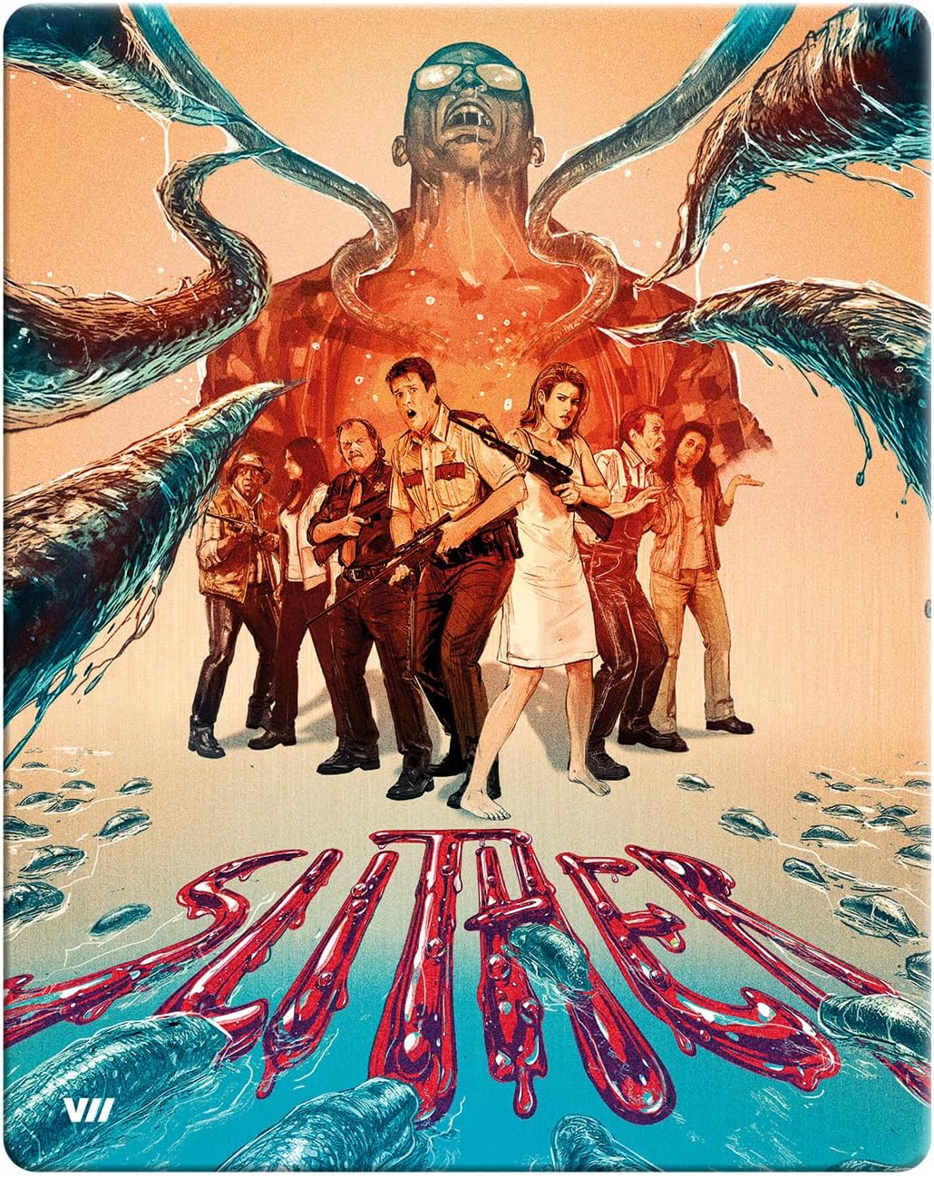 “Slither” SteelBook Blu-ray cover with snake-like creatures and characters.