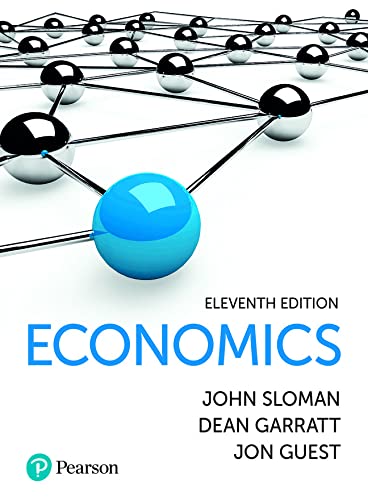 Textbook cover for "Economics" with a network of connected spheres.