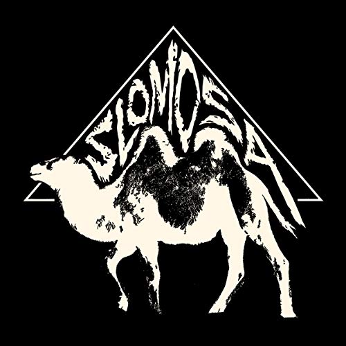 Black background with a beige camel illustration and white text in a triangle.