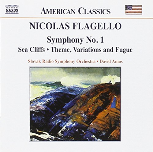CD cover for Flagello’s Symphony No. 1 with coastal painting.