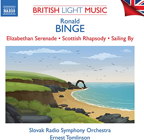 CD cover for Ronald Binge’s British Light Music Vol. 2, coastal scene.