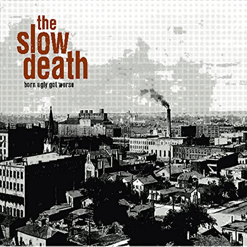 Album cover for The Slow Death, featuring an industrial cityscape.