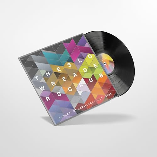 Vinyl record sleeve with Slow Readers Club logo and anniversary graphics on cover.