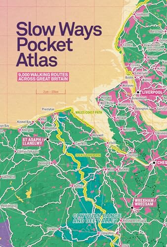Close-up of “Slow Ways Pocket Atlas” cover showing a colorful map of Britain.