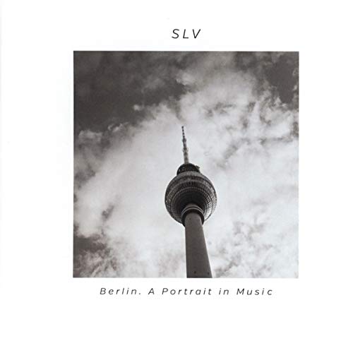 CD cover: black and white photo of Berlin TV Tower against a cloudy sky.