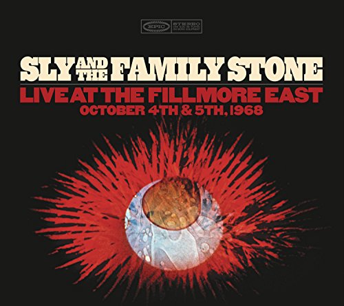 Sly & The Family Stone album cover with red burst design.