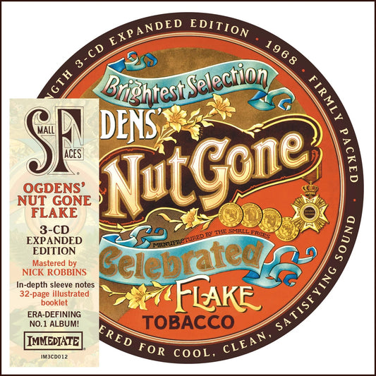 Circular album cover for Small Faces’ “Ogdens’ Nut Gone Flake” 3CD set.