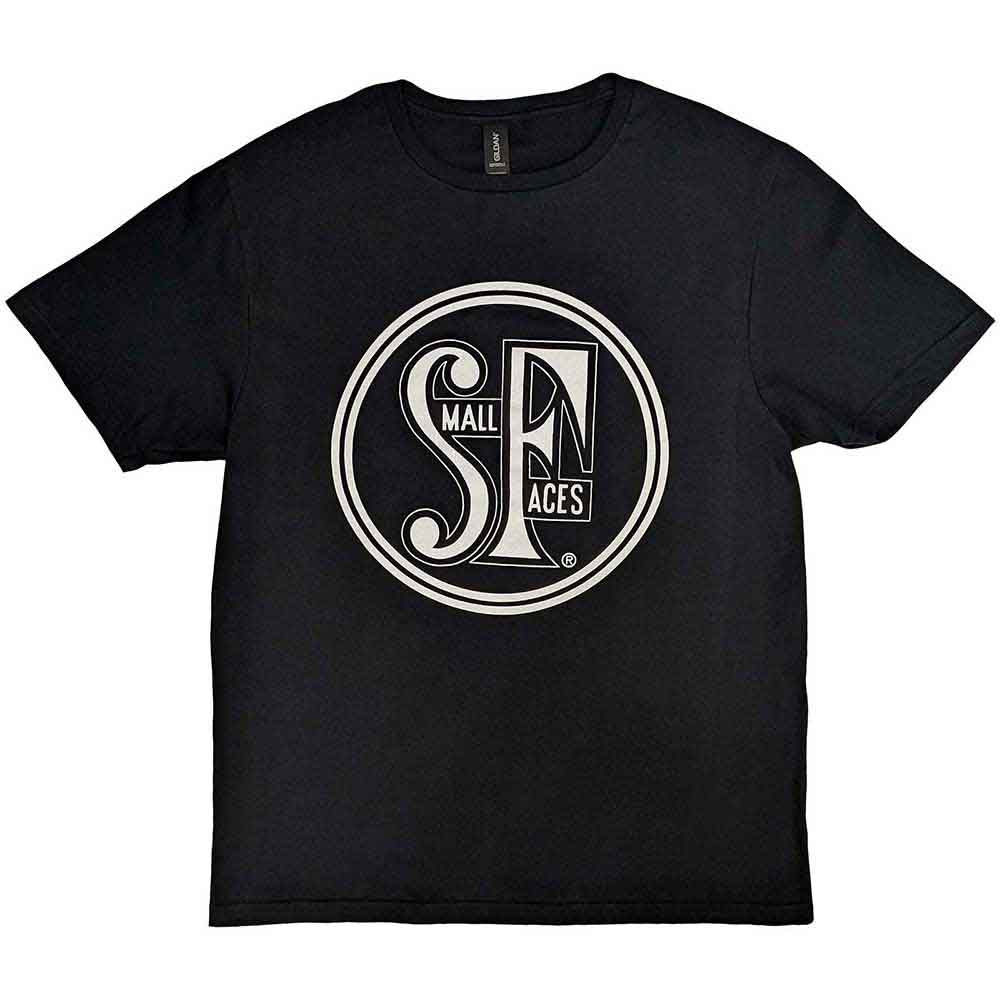 Black unisex t-shirt with a Small Faces band logo, size XX-Large.