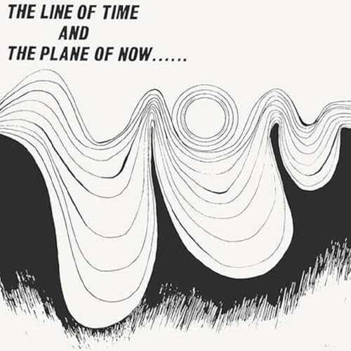 Album cover with abstract black and white line drawing of waves.