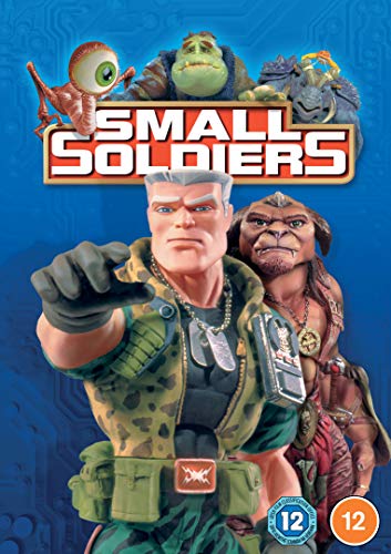 Small Soldiers DVD cover featuring action figures and creatures against a blue background.