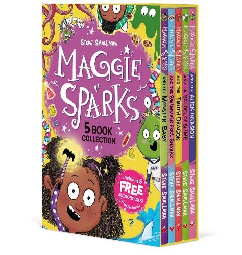 Five paperback books by Maggie Sparks packaged together in a cardboard box set.