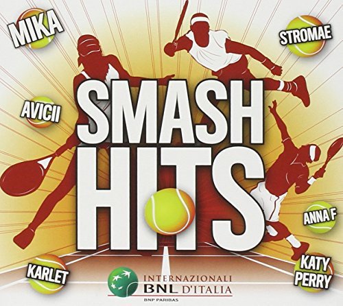 CD cover for “Smash Hits” featuring tennis players and a bouncing ball.