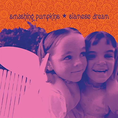 Siamese Dream album cover: two girls with a butterfly, purple and orange tones.
