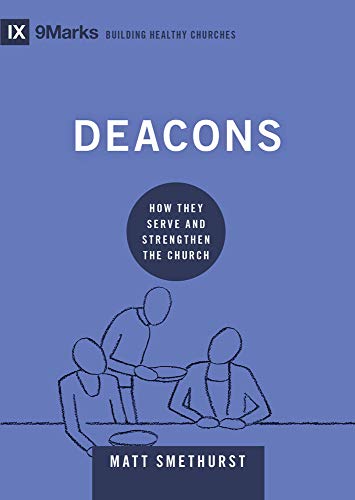 Book cover: “Deacons” by Matt Smeturst, with line-drawn serving illustration.