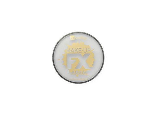 A round container of Smiffys Make-Up FX silver aqua face and body paint.