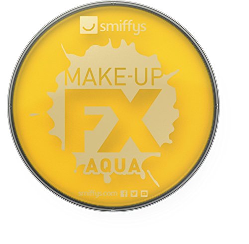 Round yellow face and body paint pot with "Smiffys" logo.