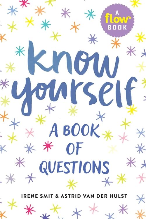 Book cover titled Know Yourself: A Book of Questions with colorful star patterns throughout.