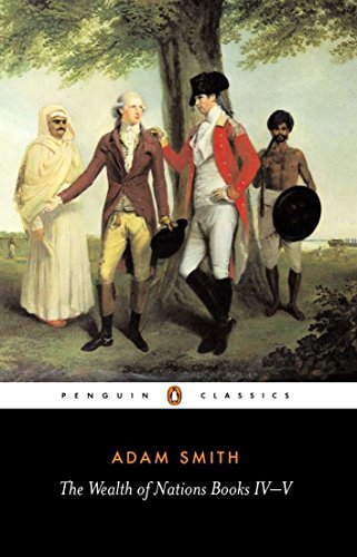 Book cover: "The Wealth of Nations" with a historical painting of figures.