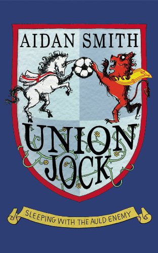 Book cover featuring a shield with a unicorn, lion, and soccer ball.