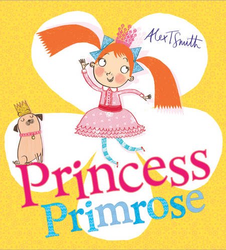 The image depicts a children's book cover featuring a cartoon girl and a dog. The alt text is: "Children's book cover with cartoon girl and dog on yellow background."