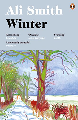 Book cover of Winter by Ali Smith featuring an impressionistic painting of winter trees.