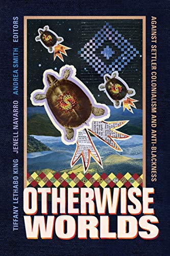 Book cover with turtles, stars, and collage elements; title “Otherwise Worlds.”
