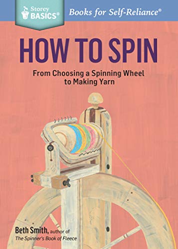 Book cover: “How to Spin” with image of a wooden spinning wheel.