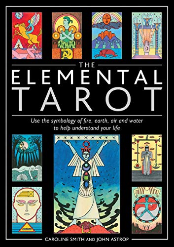 The Elemental Tarot book cover with colorful illustrated tarot cards.