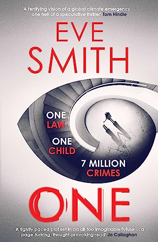 Book cover with a large eye and spiral staircase imagery.