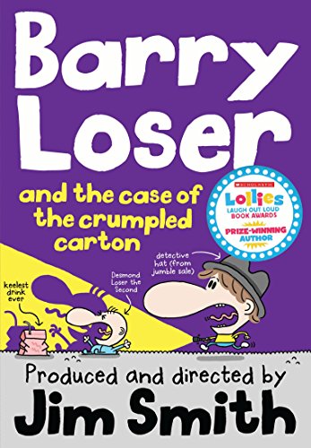 Book cover: "Barry Loser" with cartoon boy detective and mouse.