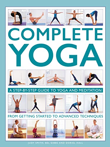 Book cover featuring people in various yoga poses, titled "Complete Yoga.