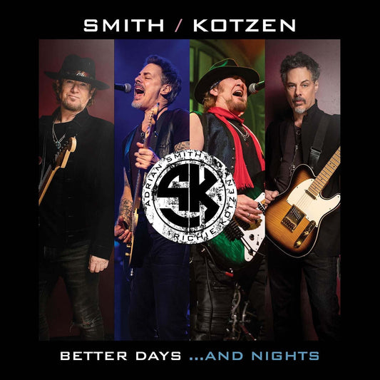 Album cover featuring four images of musicians with guitars, black background, and white text.