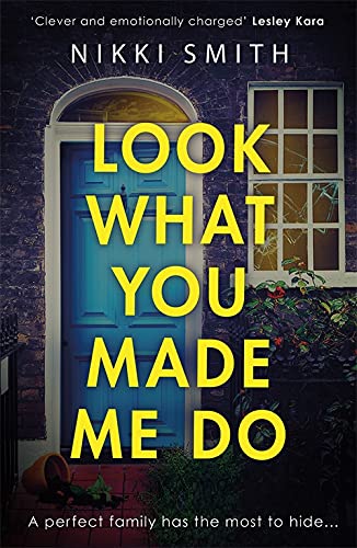 Book cover: blue door with yellow text, overgrown foliage, dark background.