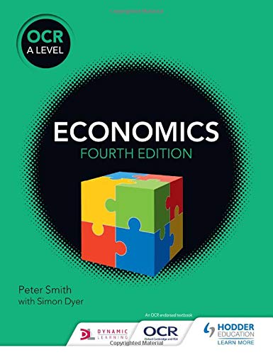 Textbook cover for OCR A Level Economics, fourth edition, with puzzle image.