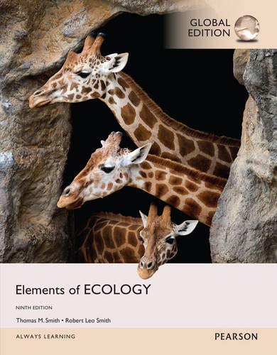 Textbook cover featuring giraffes framed by rocky cliffs, titled "Elements of Ecology.