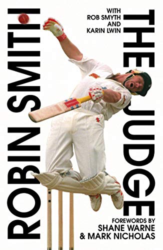 Book cover featuring cricketer Robin Smith in mid-swing with a bat.