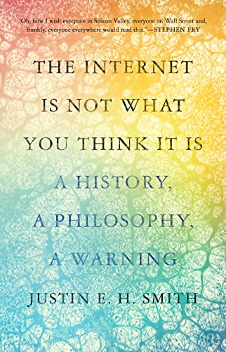 Book cover with colorful, web-like background and bold title text.