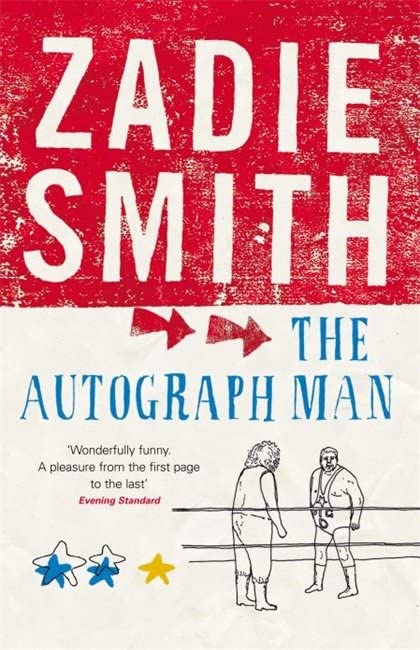 Book cover: "The Autograph Man" by Zadie Smith, with wrestling illustration.