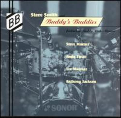 CD cover for "Buddy's Buddies" featuring a drum kit and artist names.