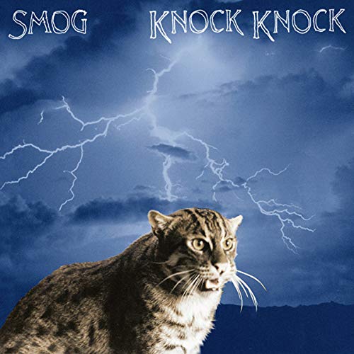 Album cover for Smog’s “Knock Knock” featuring a cat and stormy sky.