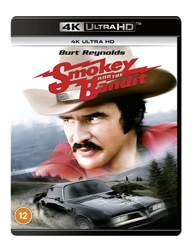 “Smokey and the Bandit” Blu-ray cover featuring Burt Reynolds and a black car.