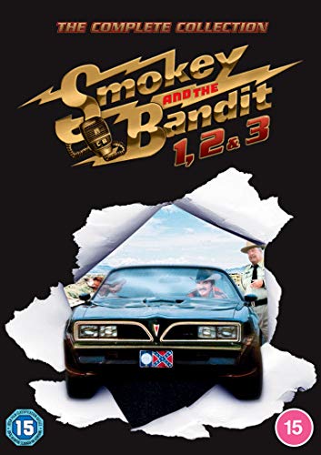 Smokey and the Bandit" DVD cover featuring a black Trans Am and Burt Reynolds.