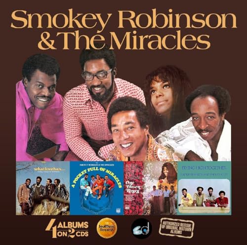Smokey Robinson & The Miracles CD cover with group portrait and album art.